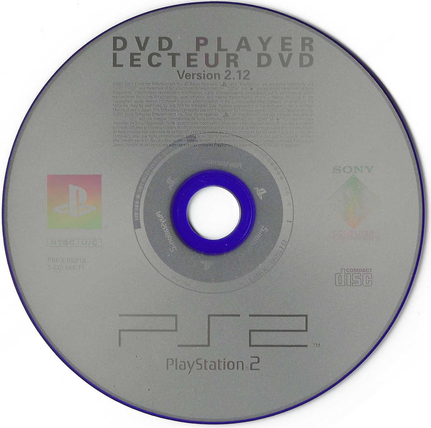 PS2 DVD Player Ver. 2.12 : Sony Computer Entertainment, Inc. : Free